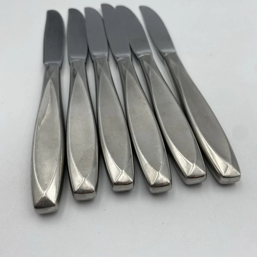 Lot‎ of 6 Insico Nassau Dinner Butter Knives 8 5/8